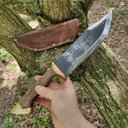 Ver imagem 6 de Faca Bowie Artesanal 8' Full Tang Aço Carbono 5160 Muito Forte 4mm Monobloco