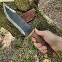 Ver imagem 2 de Faca Bowie Artesanal 8' Full Tang Aço Carbono 5160 Muito Forte 4mm Monobloco