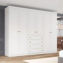 Ver imagem 5 de Guarda-roupa Casal 262cm 6 Portas 4 Gavetas Arizona Henn
