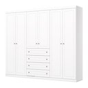 Ver imagem 7 de Guarda-roupa Casal 262cm 6 Portas 4 Gavetas Arizona Henn