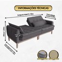 Ver imagem 2 de Sofá Cama Rivieira 2.10m - Chumbo