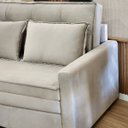 Ver imagem 4 de Sofá Cama Casal 2 Lugares Quarto Sala Kitnet Sleep Cinza - Larbelle