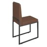 Conjunto Duas Cadeiras Sala Jantar Barcelona Base Preta:marrom - 4