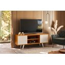 Ver imagem 1 de Rack Lisboa para Tv até 55 Polegadas - Cinamomo / Off White - Madetec