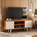Ver imagem 4 de Rack Lisboa para Tv até 55 Polegadas - Cinamomo / Off White - Madetec