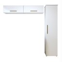 Ver imagem 1 de Lavanderia Modulada Uberaba 1 Armário Multiuso e 2 Armários Aéreos - Kaiki Móveis Branco