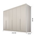 Ver imagem 3 de Guarda Roupa Casal 6 Portas 6 Gavetas 100% MDF Diamante