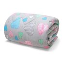 Ver imagem 1 de Edredom Buettner Solteiro Malha 100% Algodão Basic Estampado Amores 150mx220m Cinza