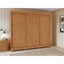 Ver imagem 4 de Guarda-roupas Casal Nice 3 Portas 4 Gavetas Flex com Pés Amendoa Clean