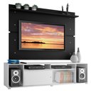 Ver imagem 2 de Rack Madesa Cancun e Painel para Tv até 65 Polegadas - Branco/preto