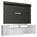 Ver imagem 5 de Rack Madesa Cancun e Painel para Tv até 65 Polegadas - Branco/preto