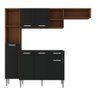 Armário de Cozinha Compacta Smart Multimóveis Mp2183 Madeirado/preto - 6