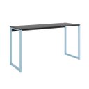 Ver imagem 4 de Avaliando Mesa Escrivaninha Industrial Desk 90 Color Pés de Ferro Preto Azul