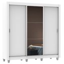 Ver imagem 2 de Guarda-Roupa Casal Madesa Mônaco 3 Portas de Correr com Espelho com Pés Branco Cor:Branco