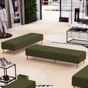 Ver imagem 3 de Kit 02 Puffs Decorativo Sala de Estar Bali W01 Pés Palito 170x60cm Linho Verde - Lyam Decor