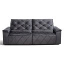 Ver imagem 4 de Sofá com Chaise Sirius 2 Lugares Retrátil e Reclinável 290cm Cinza