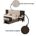 Ver imagem 4 de Cabeceira Estofada Elena Ajustável para 140/160cm Box Casal/queen com Mesa de Cabeceira