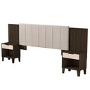 Ver imagem 5 de Cabeceira Estofada Elena Ajustável para 140/160cm Box Casal/queen com Mesa de Cabeceira