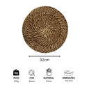 Ver imagem 7 de Kit 24 Sousplats Redondos Marrom-Claro 32 cm Bambu e Rattan