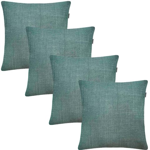 Kit 4 Capas de Almofadas Linho Lincoln 45x45cm Escolha a Cor:tiffany