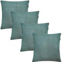 Ver imagem 1 de Kit 4 Capas de Almofadas Linho Lincoln 45x45cm Escolha a Cor:tiffany