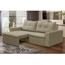 Ver imagem 1 de Sofá Retrátil 2 lugares 1,80m Luana Suede Bege Madelina Decor