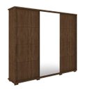 Ver imagem 3 de Guarda-Roupa Casal 3 Portas com Espelho New Fortuno Robel Jacarandá Madeirado
