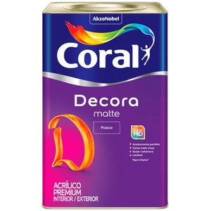 Tinta Decora Acrílico Premium Matte Fosco Branco 18 Litros - 5239241 - Coral