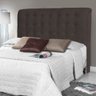 Cabeceira Estofada Cama Box Casal Louise 140cm Suede Marrom - Desk Design - 2