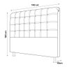 Cabeceira Estofada Cama Box Casal Louise 140cm Suede Marrom - Desk Design - 4