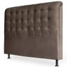 Cabeceira Estofada Cama Box Casal Louise 140cm Suede Marrom - Desk Design - 1