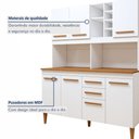 Ver imagem 3 de Kit de Cozinha Toronto 7 Portas 2 Gavetas - Kaiki Móveis Branco