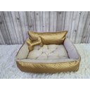 Ver imagem 4 de Cama G Dourada e Bege Pet Colchão para Cachorro G Caminha Caes e Gatos Personalizada com Nomes