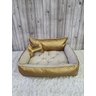 Cama G Dourada e Bege Pet Colchão para Cachorro G Caminha Caes e Gatos Personalizada com Nomes - 6