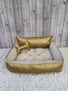 Ver imagem 6 de Cama G Dourada e Bege Pet Colchão para Cachorro G Caminha Caes e Gatos Personalizada com Nomes