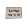 Placa Sinalização 1/2 Oficio Acesso Restrito Mdf Branco - 1
