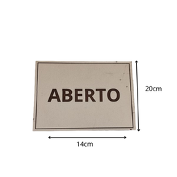 Placa Sinalização 1/2 Oficio Acesso Restrito Mdf Branco - 3