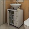 Gabinete Para Banheiro Com 3 Gavetas Branco - Politorno - 1