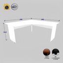Ver imagem 3 de Mesa Escrivaninha em L 160cm X 60cm Pés Painel F5 Office