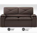 Ver imagem 4 de Sofá com Porta Copos Retrátil e Reclinável Pop 1,54m Velosuede Chocolate - Netsofas