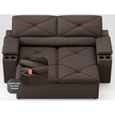 Ver imagem 5 de Sofá com Porta Copos Retrátil e Reclinável Pop 1,54m Velosuede Chocolate - Netsofas