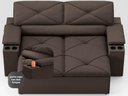 Ver imagem 5 de Sofá com Porta Copos Retrátil e Reclinável Pop 1,54m Velosuede Chocolate - Netsofas