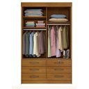 Ver imagem 3 de Guarda Roupa 2 Portas 6 Gavetas com Espelho Chicago - Tcil Móveis - Cinamomo