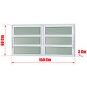 Ver imagem 3 de Basculante Alumínio 2 Seções 60 x 150 Elite V.Boreal Branco Brimak