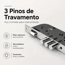 Ver imagem 5 de Fechadura de Segurança Fortezza F-5570-3 3 Pinos de Aço Anti-Mixa Cromada