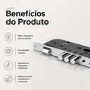 Ver imagem 3 de Fechadura de Segurança Fortezza F-5570-3 3 Pinos de Aço Anti-Mixa Cromada