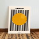 Ver imagem 5 de Kit 3 Quadro Decorativo Abstrato Bauhaus Moderno Luxo Qualidade Premium 40x28cm