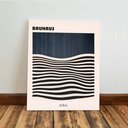 Ver imagem 7 de Kit 3 Quadro Decorativo Abstrato Bauhaus Moderno Luxo Qualidade Premium 40x28cm