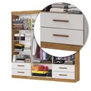Ver imagem 6 de Guarda-Roupa Casal Medelin 6 Portas 4 Gavetas com Espelho Multimóveis CR35557 Cinamomo/Off White