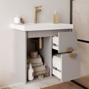 Ver imagem 5 de Gabinete para Banheiro 60cm com 1 Porta 2 Gavetas e Cuba de Embutir Copenhague